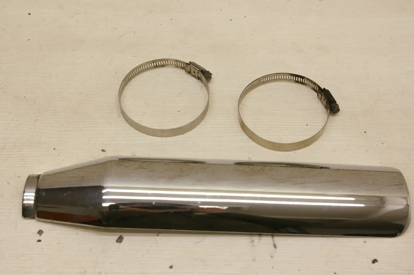 Harley Davidson Polished Chrome Exhaust Heat Shield / Guard / Header / Cover