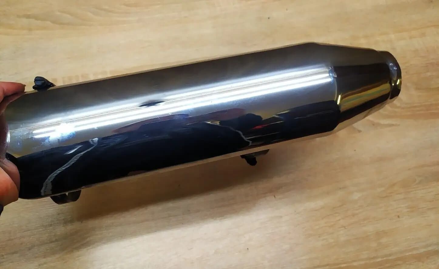 Harley Davidson Polished Chrome Exhaust Heat Shield / Guard / Header / Cover